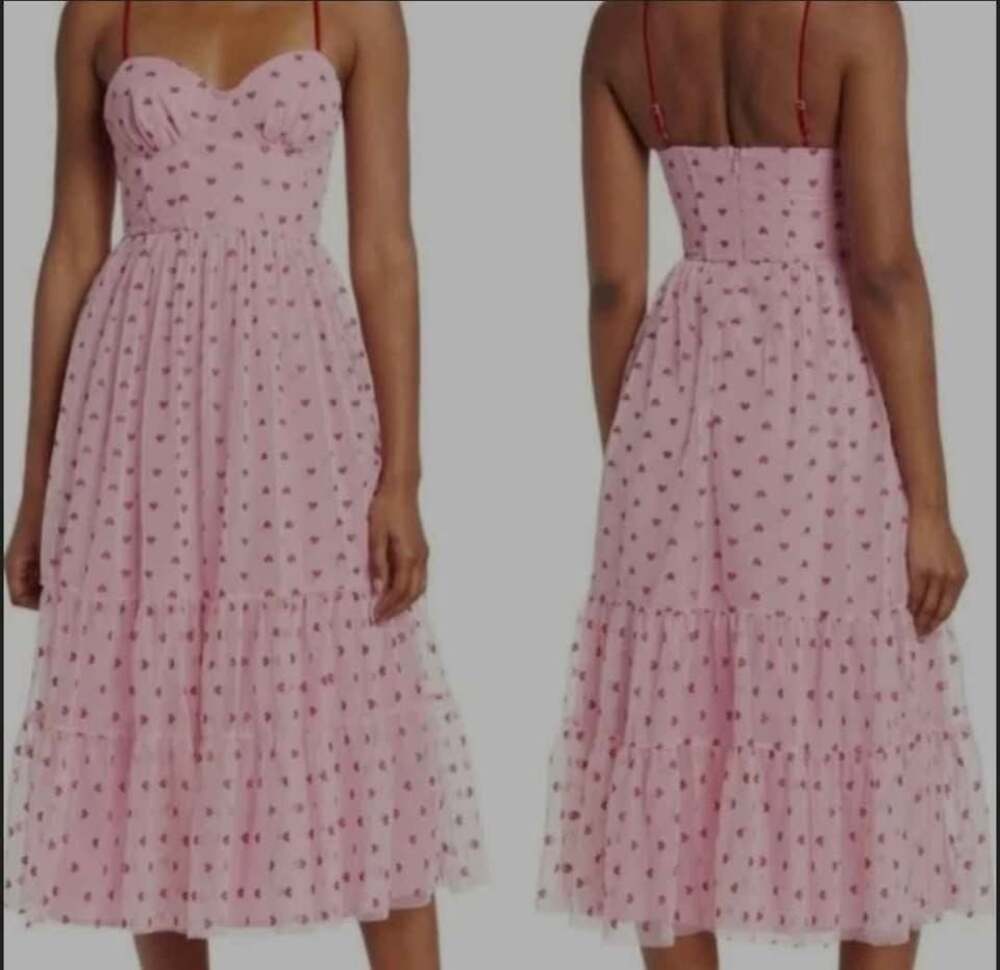 Betsey Johnson  pink, glitter hearts dress